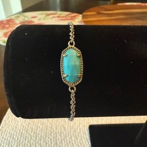 Kendra Scott Gold and Blue Minimalist Bracelet